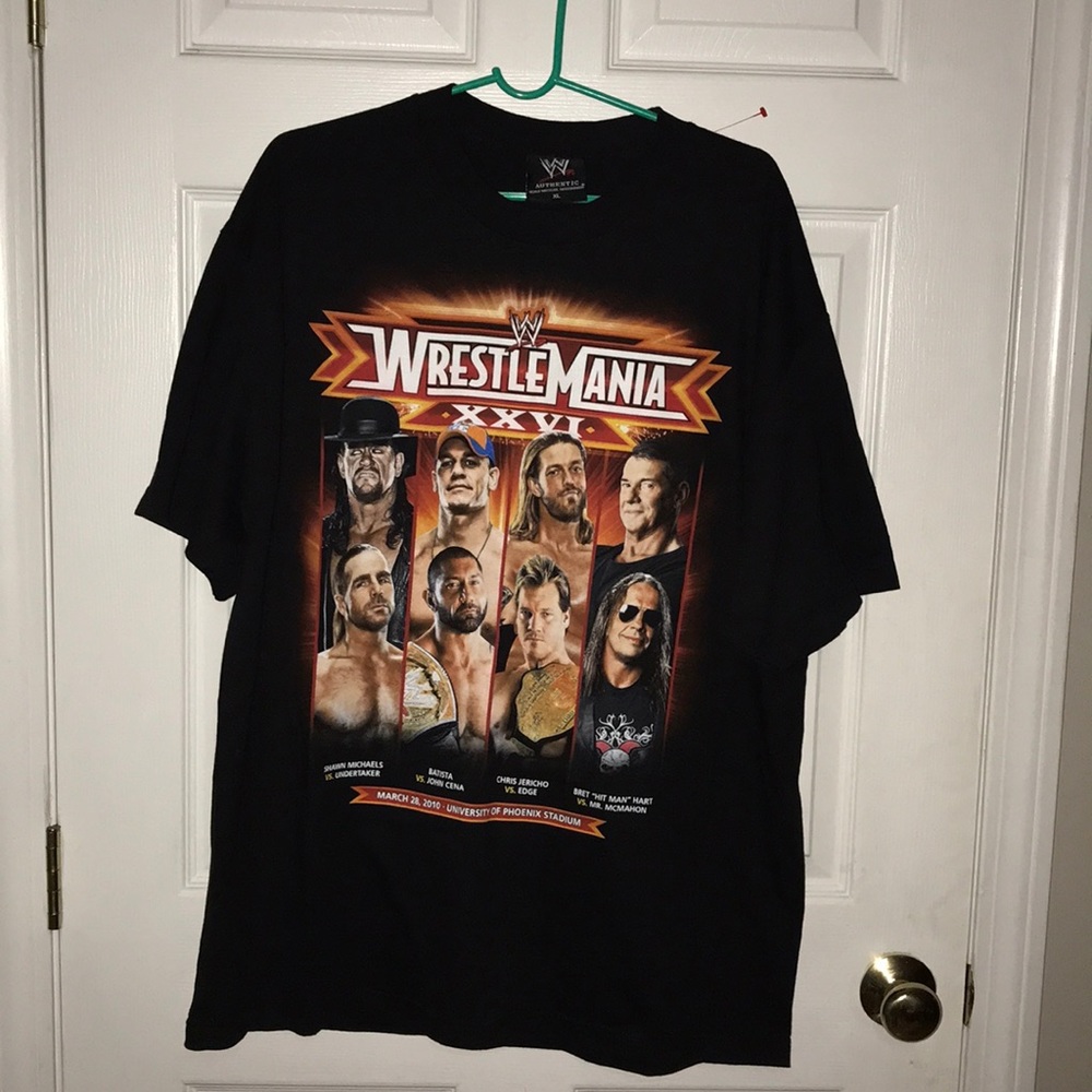 WWE Wrestlemania 2010 black t shirt size XL AZ